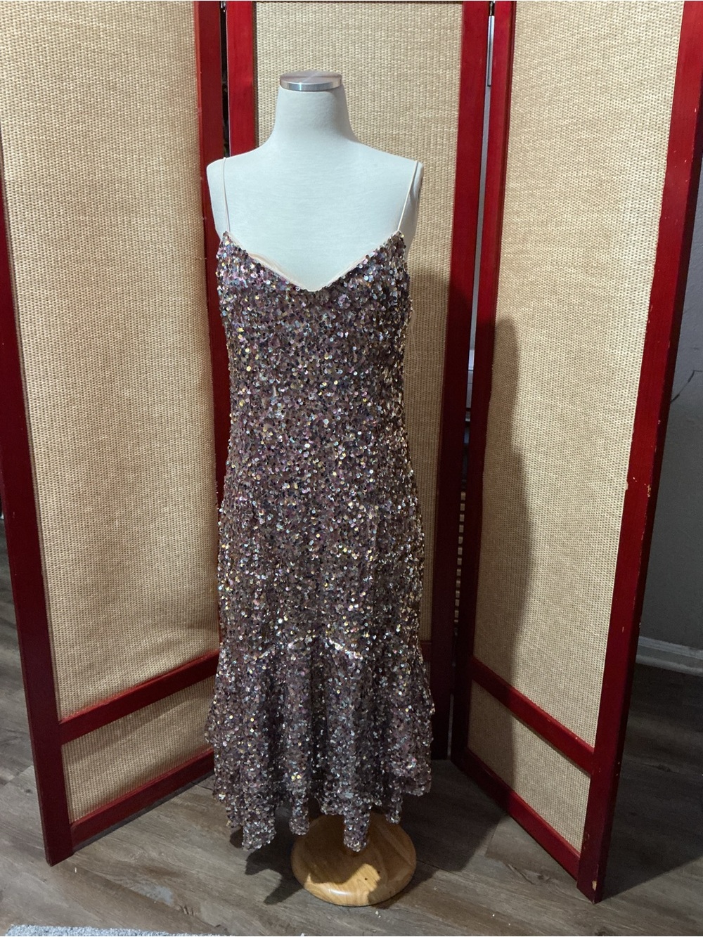 Sequin Slip Midi Dress